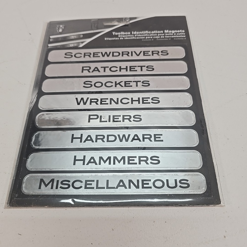 Chroma TS47001 Toolbox Identification Magnets Set, 8-Pack